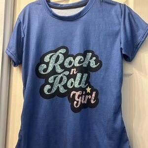 Blue 'Rock n Roll Girl' T-Shirt